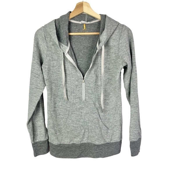 Lucy Light Gray Half Zip Pullover Hooded Sweatshirt XS - Picture 1 of 3